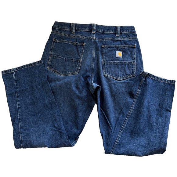 Carhartt Men's Jeans Relaxed Fit Straight Leg Size 34x32 (29) 100% Cotton - Picture 1 of 6